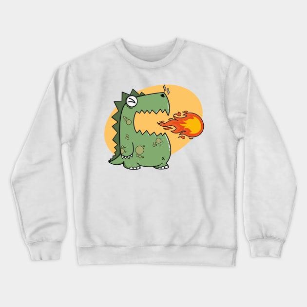 Angry Dino Crewneck Sweatshirt by Innsmouth